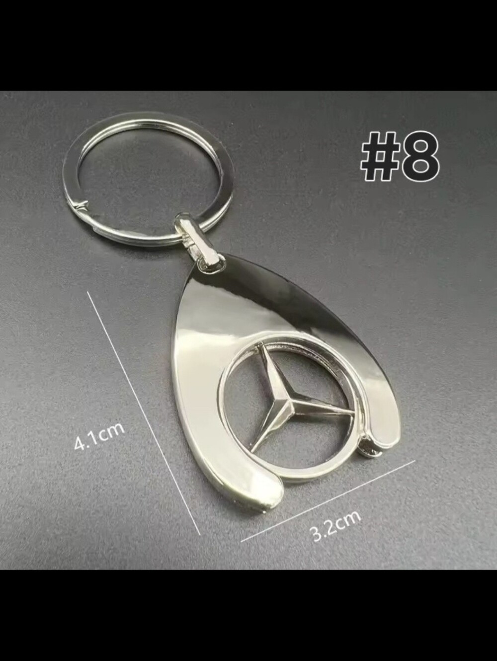 One Mercedes Benz metal sleek keychain choose one of 8 Styles